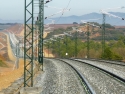 Overhead line installations in high-speed railway line between Madrid and Valencia