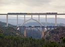 Viaducto sobre el Río Ulla, línea ferroviaria de alta velocidad Madrid - Galicia (España)